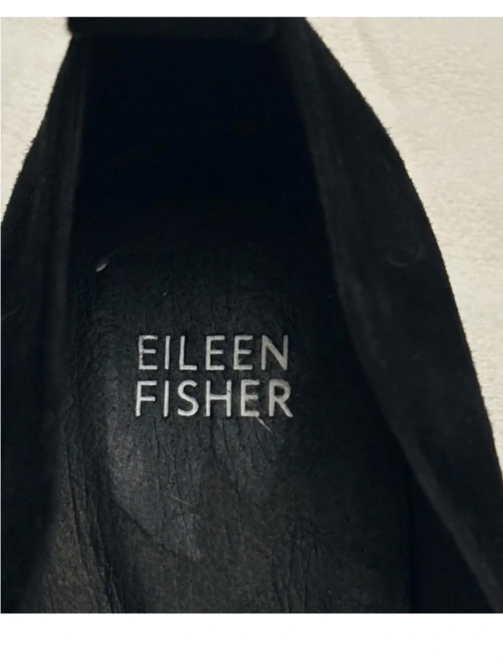 Eileen Fisher Ells Black Suede Platform Loafers - Women's Slip-On Comfort Sz 8.5
